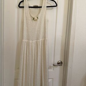 Vintage Elegant Cream Lace Dress